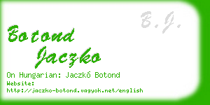 botond jaczko business card