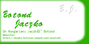 botond jaczko business card